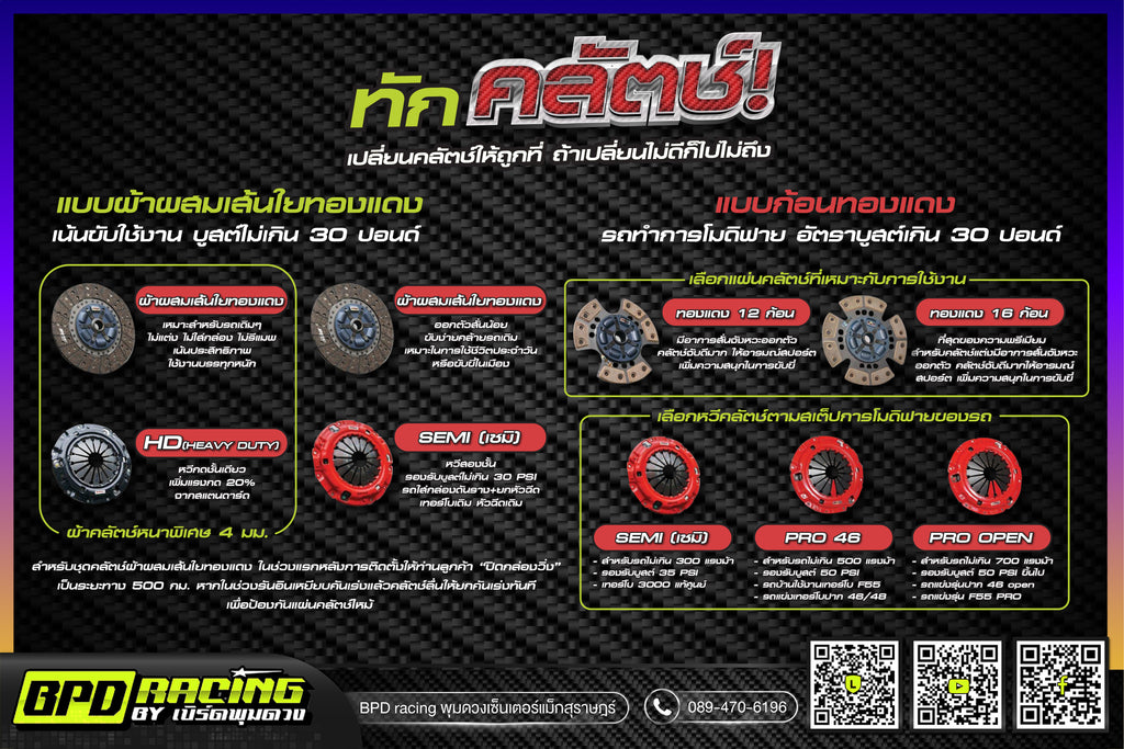 คลัตช์BRC Dmax 10" ทองแดง16ก้อน PRO OPEN (หวี3ชั้น)