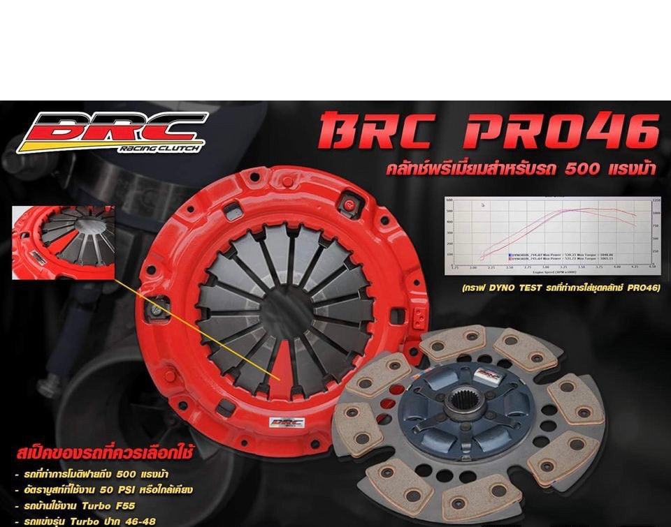 คลัตช์BRC Dmax 10" ทองแดง16ก้อน PRO 46(หวี2ชั้น)